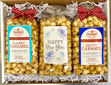 Load image into Gallery viewer, Happy New Year Gourmet Caramel Popcorn Gift Box