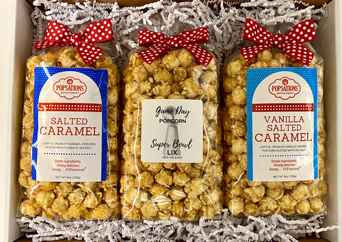 Game Day Super Bowl Caramel Popcorn Gift Box