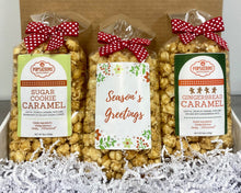 Load image into Gallery viewer, Seasons Greetings Gourmet Popcorn Gift Box
