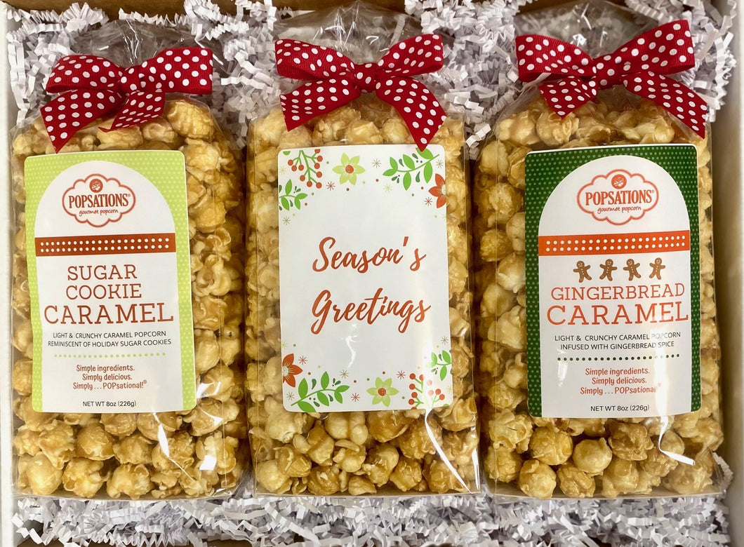 Seasons Greetings Gourmet Popcorn Gift Box