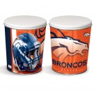 Denver Broncos 3 gallon popcorn tin