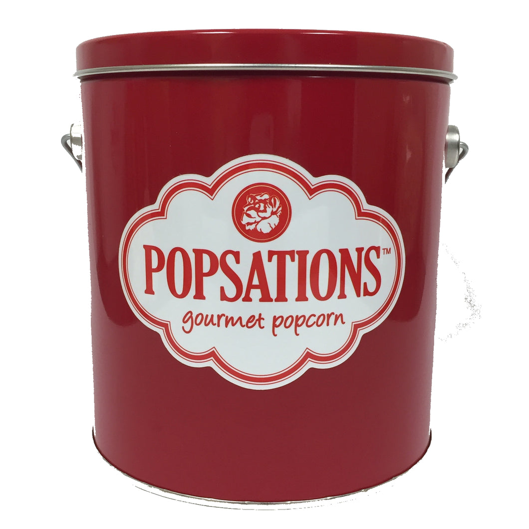 Popsations 1 Gallon Red Popcorn Tin