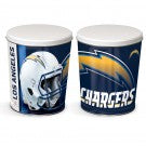 Los Angeles Chargers 3 gallon popcorn tin