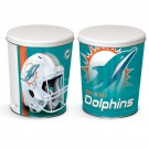 Load image into Gallery viewer, Miami Dolphins 3 gallon popcorn tin
