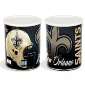 New Orleans Saints 3 gallon popcorn tin