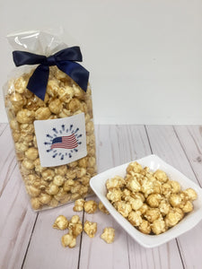 Patriotic 8oz Classic Caramel Popcorn Ribbon Bag