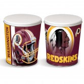 Washington Redskins 1 gallon popcorn tin
